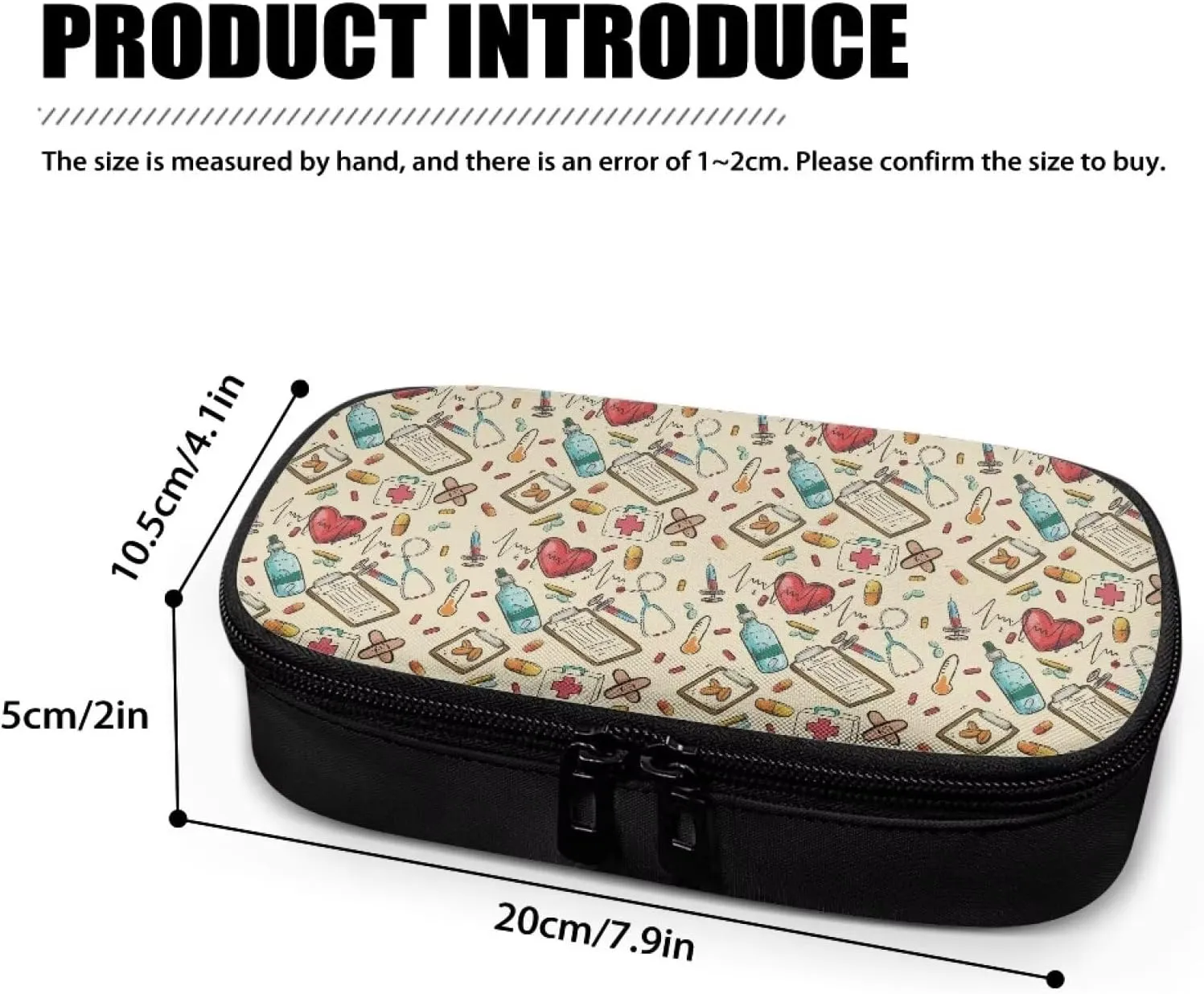 Medical Topics Insulin Pen Cooler Travel Case Insulin Bag for Insulin Pens and Diabetic Supplies Waterproof Package Friends Care Gift Pocket-Sized 7.87 x 4.13 x 1.97 Inch(Beige)