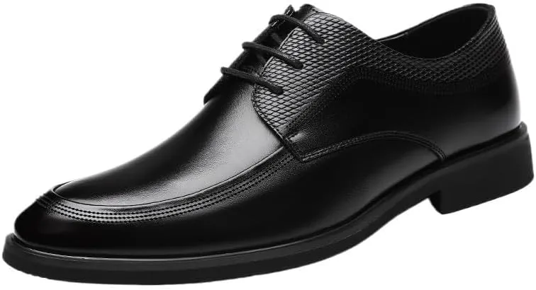 Men Dress Oxford Shoes Fashion Lace Up Party Wingtip Pu Leather Anti-Slip Non Slip Tuxedo