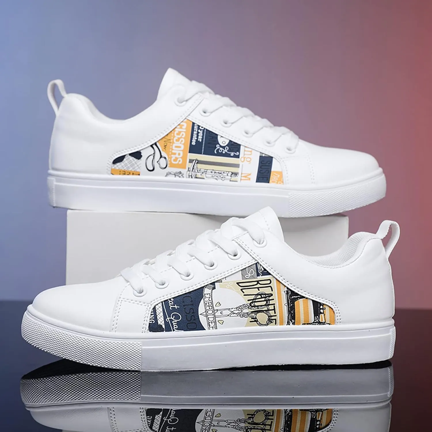 Men's Fashion Sneakers Men Retro All Casual Shoes Small White Shoes Trendy Skate Shoe