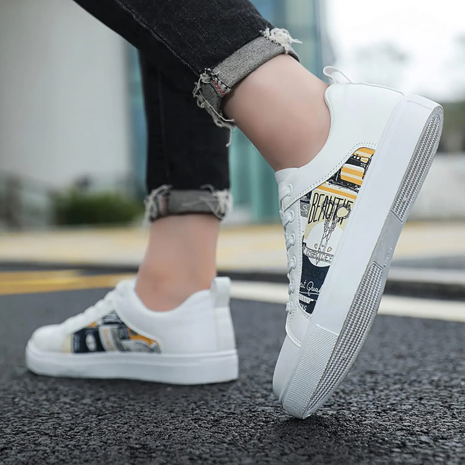 Men's Fashion Sneakers Men Retro All Casual Shoes Small White Shoes Trendy Skate Shoe
