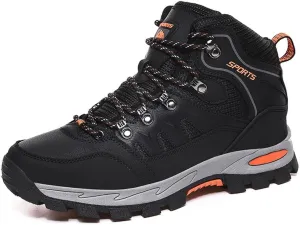 Mens Hiking Boots Non-Slip Outdoor Mid Top Ankle Boot Breathable Hiker Camping Trekking Shoes