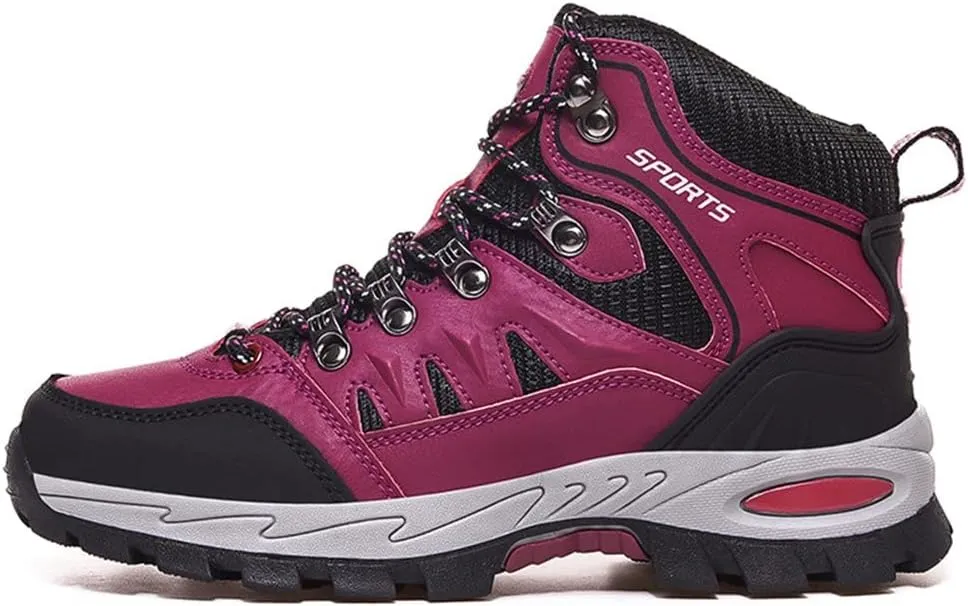 Mens Hiking Boots Non-Slip Outdoor Mid Top Ankle Boot Breathable Hiker Camping Trekking Shoes