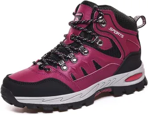 Mens Hiking Boots Non-Slip Outdoor Mid Top Ankle Boot Breathable Hiker Camping Trekking Shoes