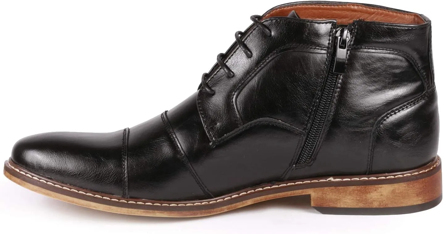Metrocharm MC147 Men's Cap Toe Formal Dress Casual Oxford Ankle Boot
