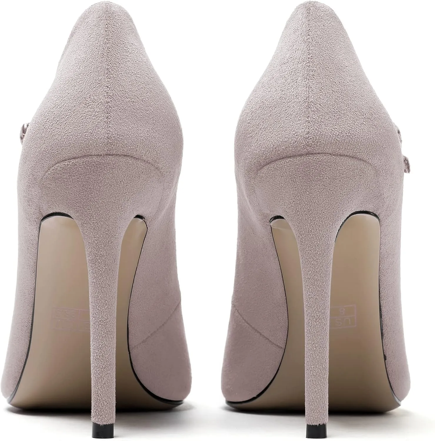 Mettesally Women's Mary Jane Pumps High Heels Pointed Closed Toe Weding Party Dress Shoes