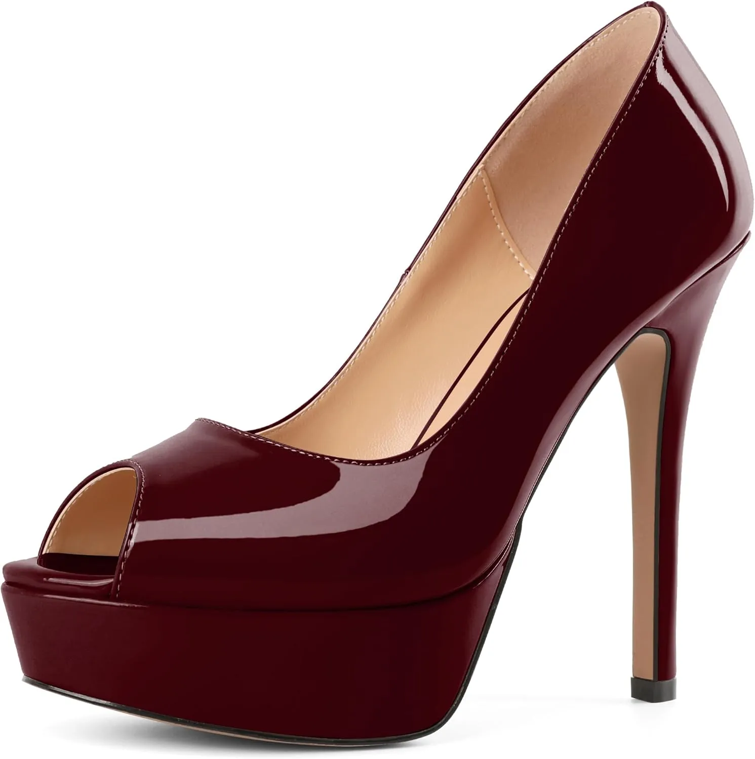 Mettesally Women's Peep Toe Platform Sandals Stiletto Heel Open Toe Pumps Party Dress Shoes