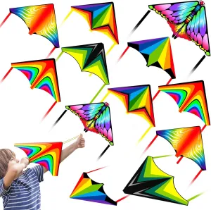 Mini Kites for Kids Ages 4-8, Finger Launcher Kites Easy to Fly on Beach, Park, Plaza, Garden, Backyard, Birthday Party Favors for Boys & Girls, Outdoor Toys