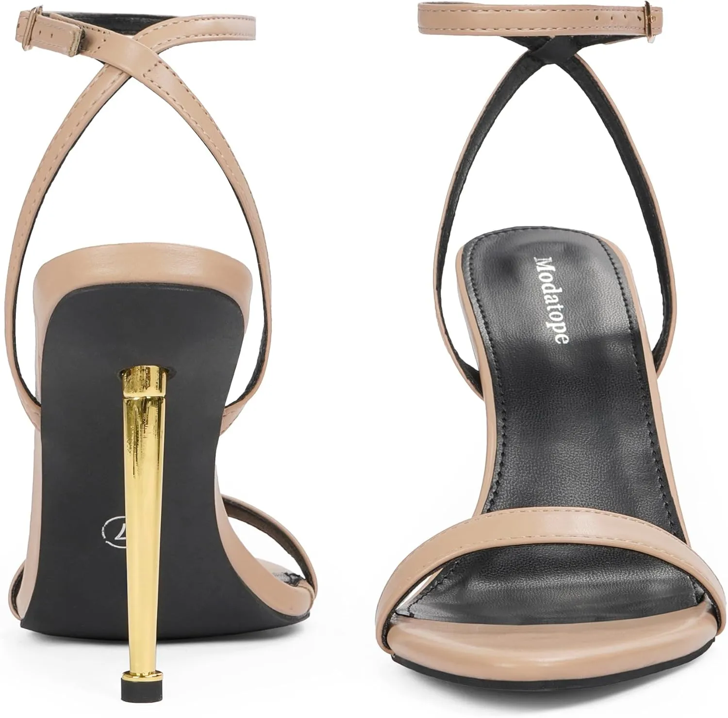 Modatope Womens High Stilettos Pointed Toe Ankle Strap Heels Sexy 4 Inch Heeled Sandals Dress Wedding Shoes
