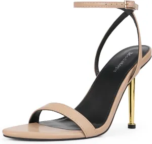 Modatope Womens High Stilettos Pointed Toe Ankle Strap Heels Sexy 4 Inch Heeled Sandals Dress Wedding Shoes
