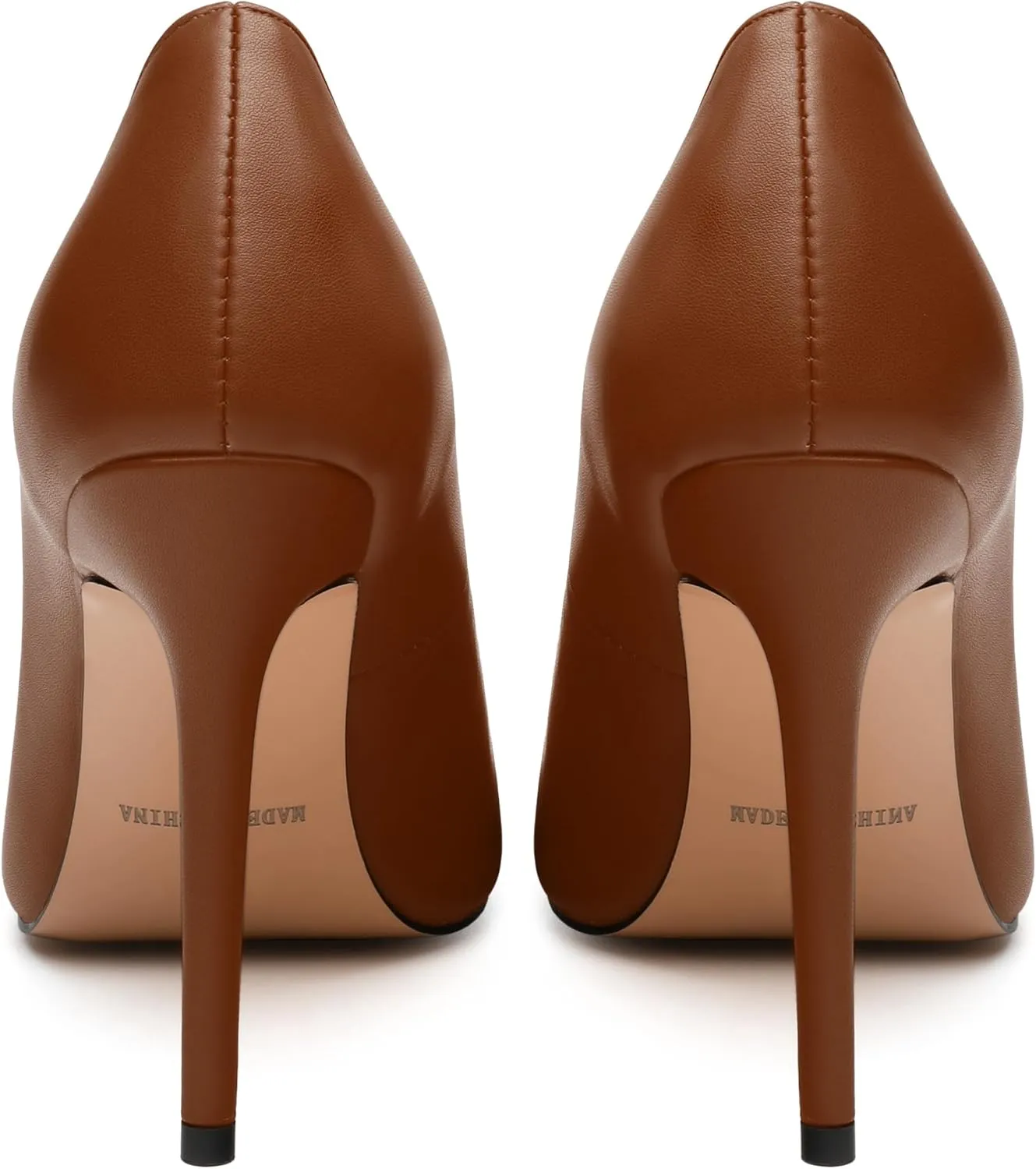 MODENCOCO Women's High Heel Pumps Elegant Stiletto Heels Sexy Closed Pointed Toe Heels Classic Comfortable Slip-On Dress Shoes for Party Wedding Prom Office 4 Inch