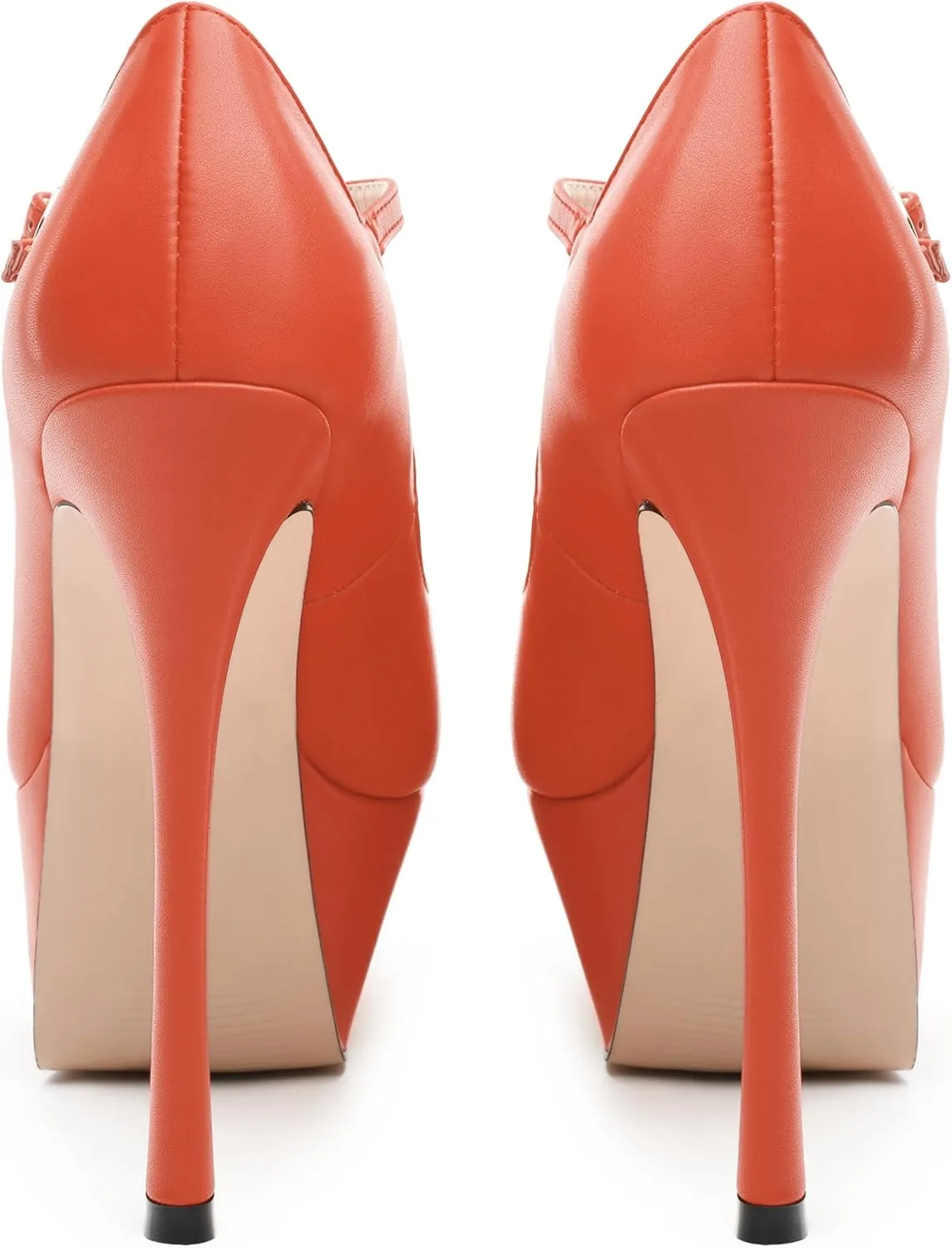 MODENCOCO Women's Platform Mary Jane Pumps High Heel Stiletto Pointed Toe Heels Ankle Strap Sexy Party Prom Dress Shoes