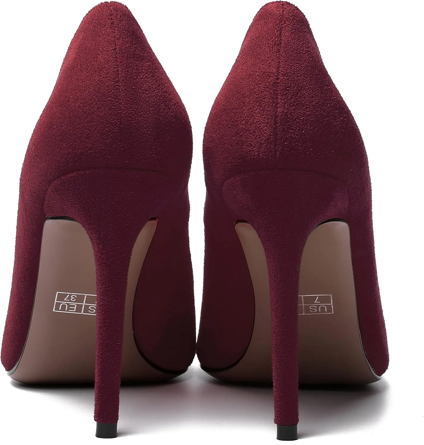MODENCOCO Womens Wedding Sexy Pointed Toe Slip On Suede Party Stiletto High Heel Pumps Dress Shoes 4 Inch