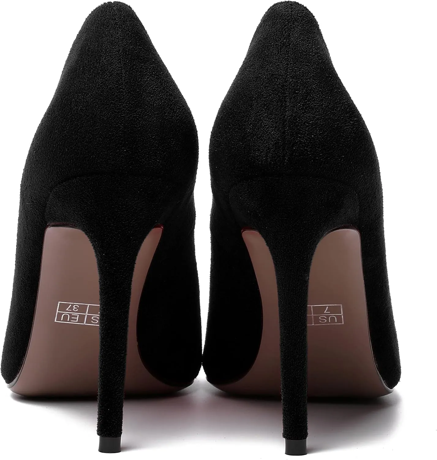 MODENCOCO Womens Wedding Sexy Pointed Toe Slip On Suede Party Stiletto High Heel Pumps Dress Shoes 4 Inch