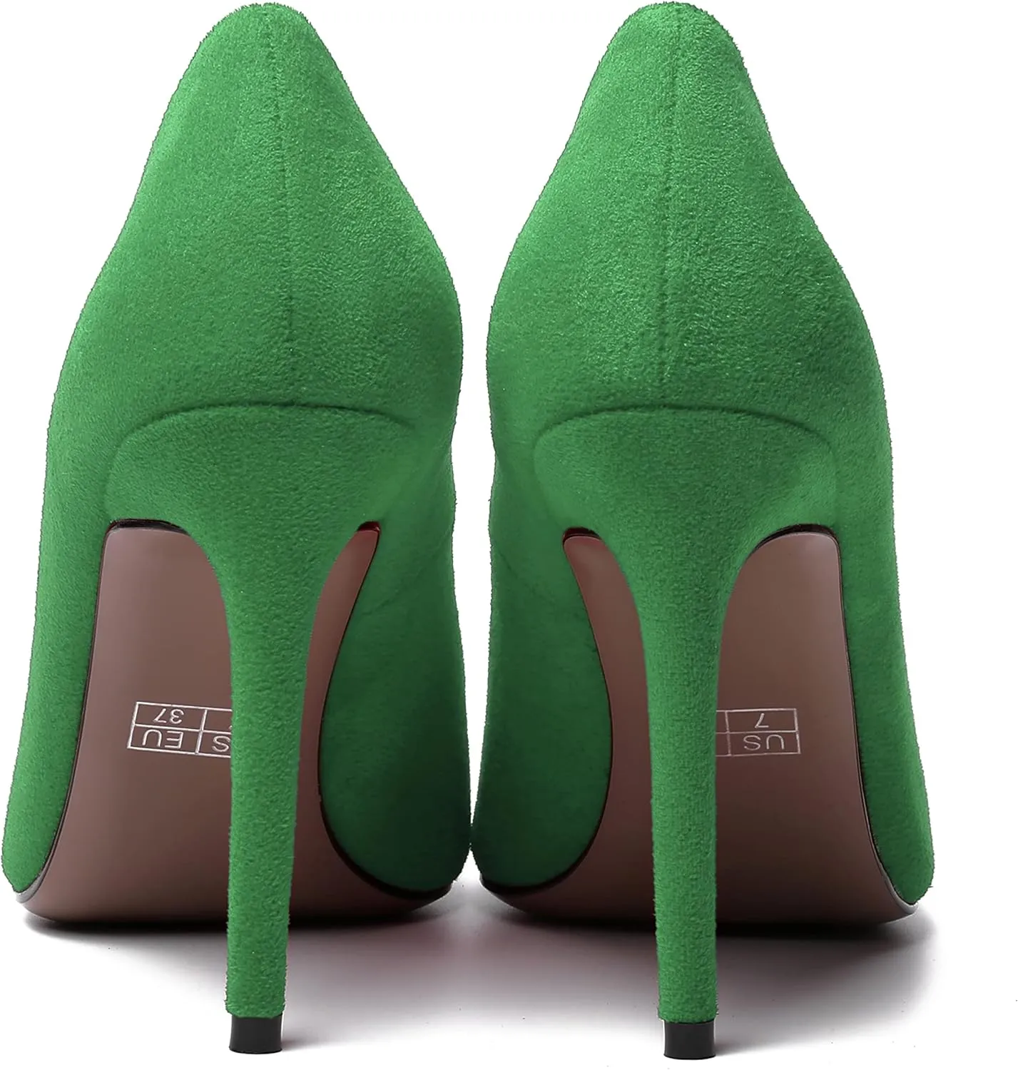 MODENCOCO Womens Wedding Sexy Pointed Toe Slip On Suede Party Stiletto High Heel Pumps Dress Shoes 4 Inch
