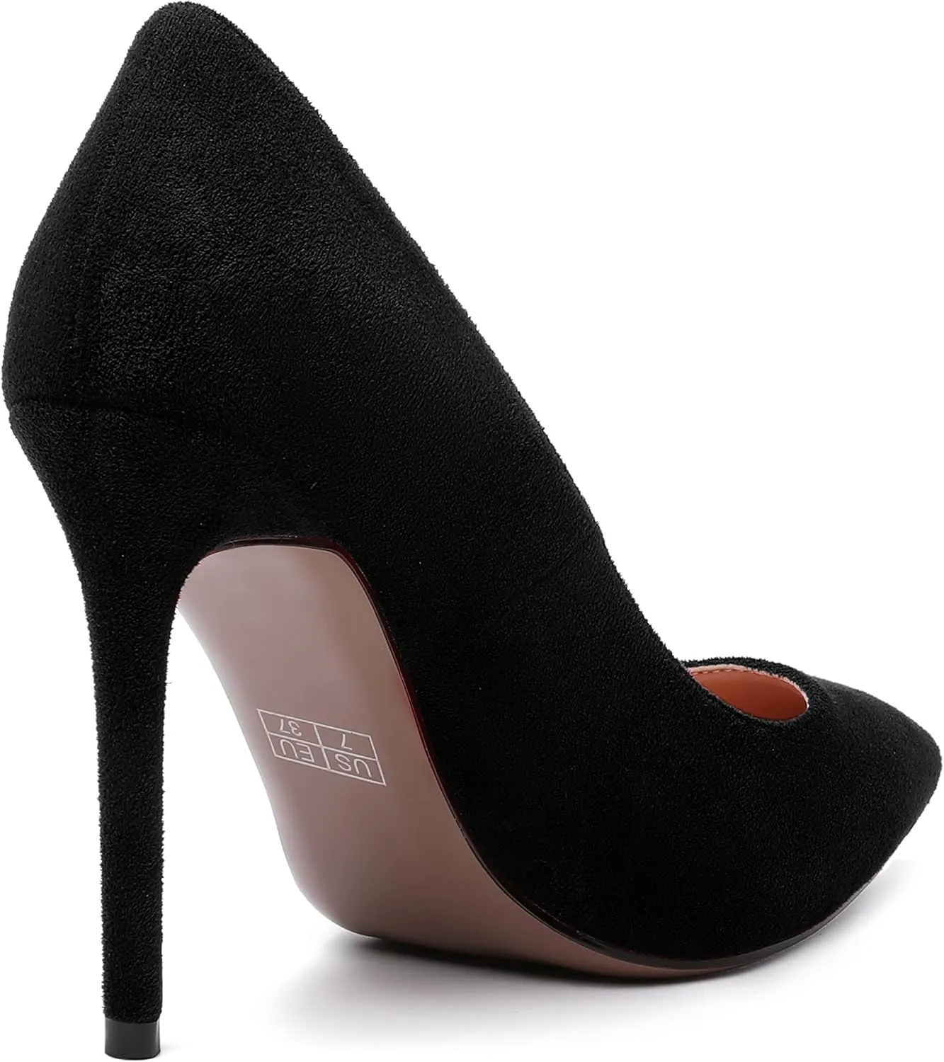 MODENCOCO Womens Wedding Sexy Pointed Toe Slip On Suede Party Stiletto High Heel Pumps Dress Shoes 4 Inch