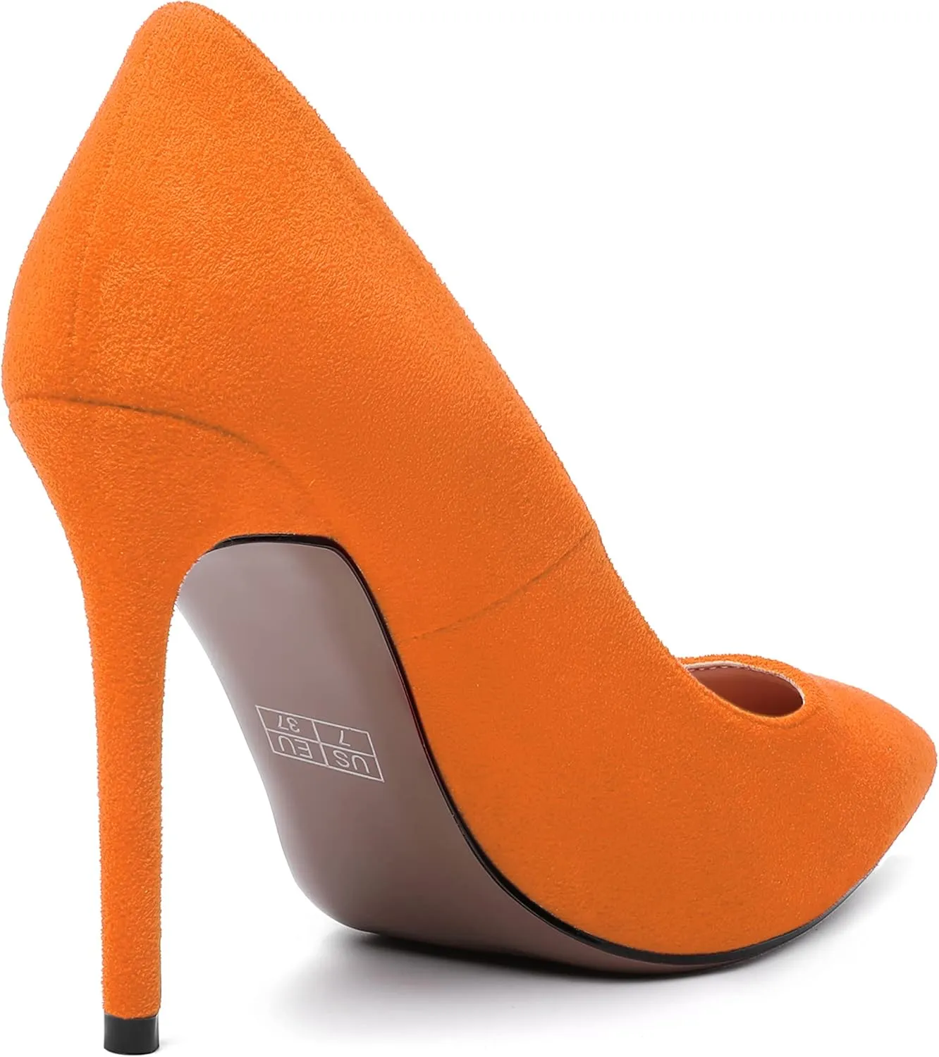 MODENCOCO Womens Wedding Sexy Pointed Toe Slip On Suede Party Stiletto High Heel Pumps Dress Shoes 4 Inch
