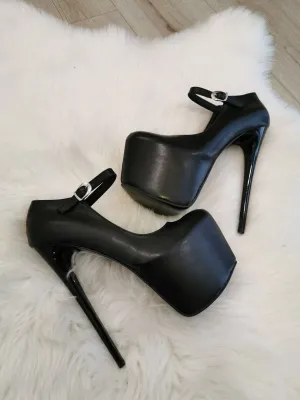 Modern Mary Jane Black Matte Platform