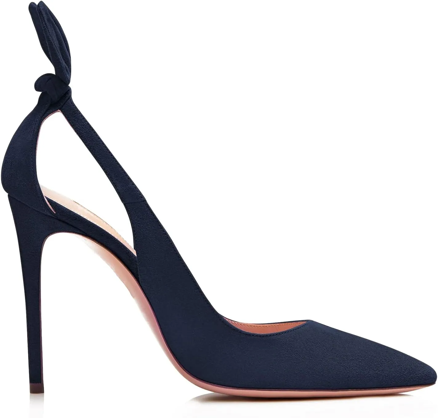 MOOMMO Women Stiletto Heels Pumps with Bow Pointed Toe Dress Pumps 3" Thin High Heel Closed Pointy Toe Sandals Slip On Back Bow Cut-Out Dress Cute Wedding Heels Sexy 4-11 M US