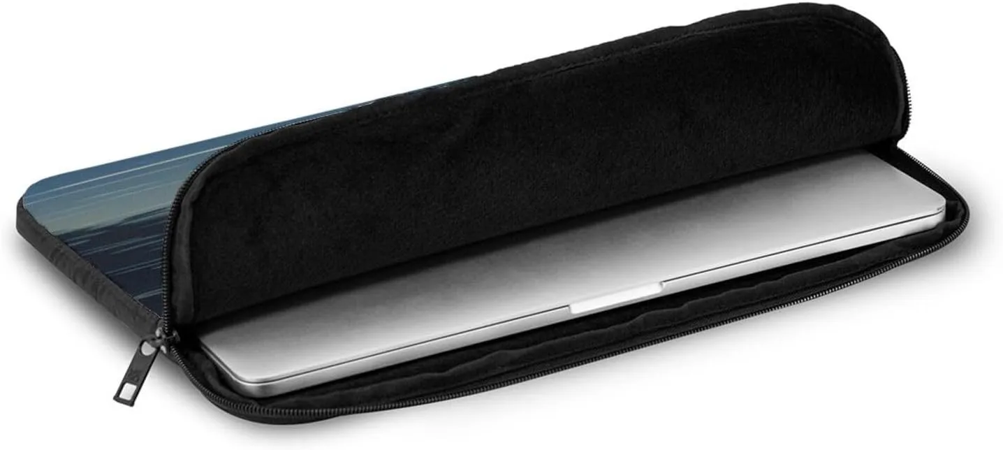 Moonlit Canoe River Pattern Shockproof Portable Laptop 15 inch Sleeve Bag for Men and Women - Ideal for Business Travel, School, and Daily Use