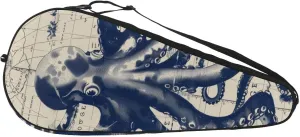 Nautical Jellyfish Starfish Watercolor Turtle Whale Coral Racquet Tennis Bag Lightweight Racquet Holder for Beginner Tennis Players