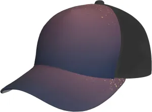 Navy Blue Sky and Stars Print Baseball Cap for Men and Women – Curved Brim, Perfect for Outdoor, Sports, Travel, and Four Seasons