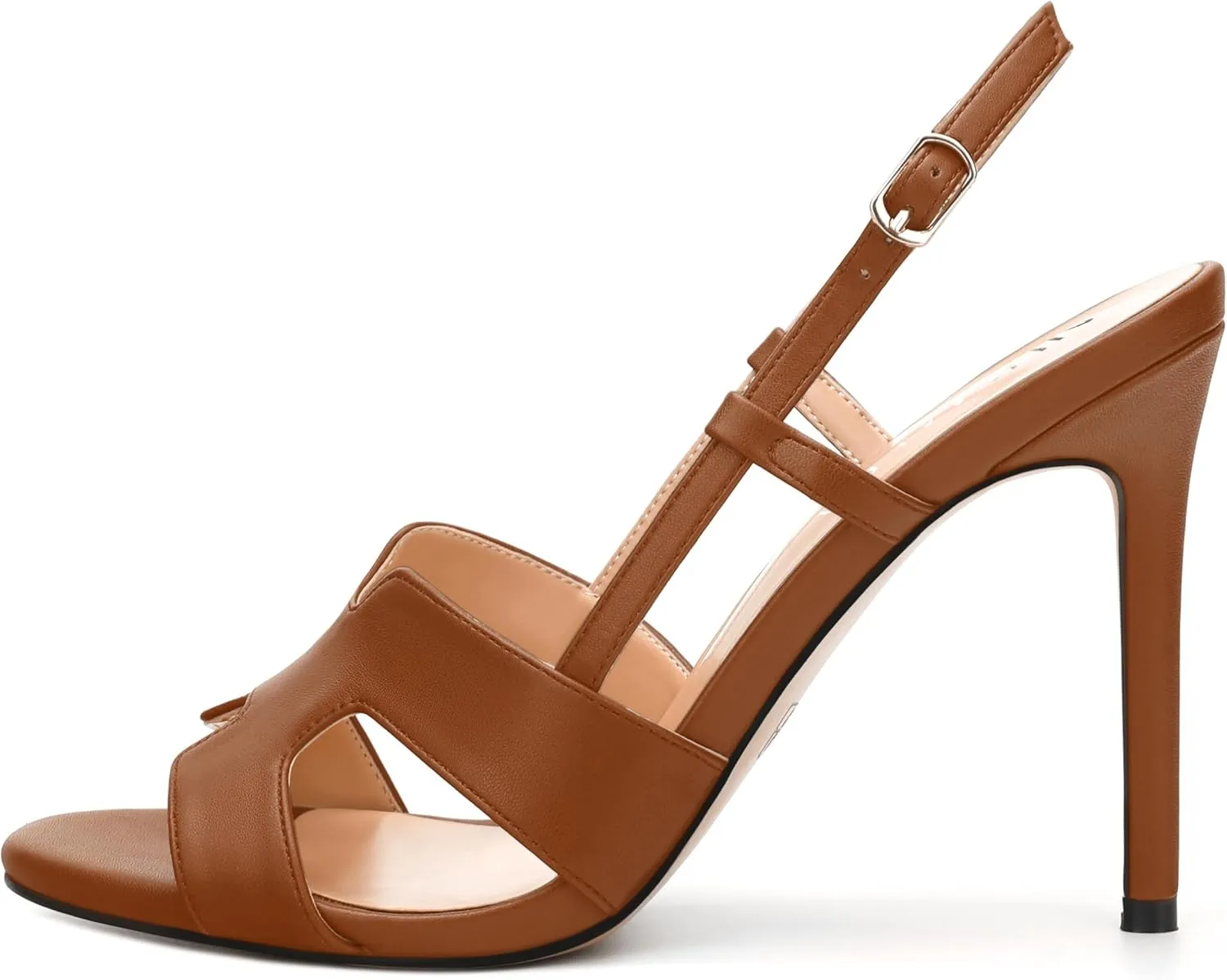 NUMALEO High Heel Sandals for Women Open Toe Slingback Stiletto Heels Sexy Strappy 4 inch Heeled Sandals Dress Shoes For Party Wedding