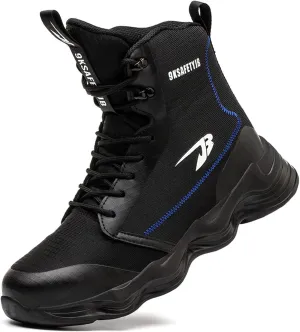 Nutropa Steel Toe Boots for Men Women, Lightweight Work & Safety Shoes Outdoor Protection Footwear Puncture Proof Industrial and Construction Shoes