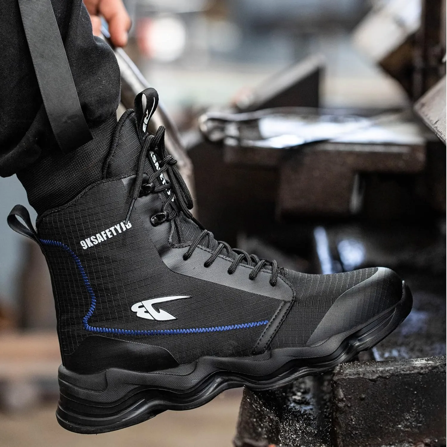 Nutropa Steel Toe Boots for Men Women, Lightweight Work & Safety Shoes Outdoor Protection Footwear Puncture Proof Industrial and Construction Shoes