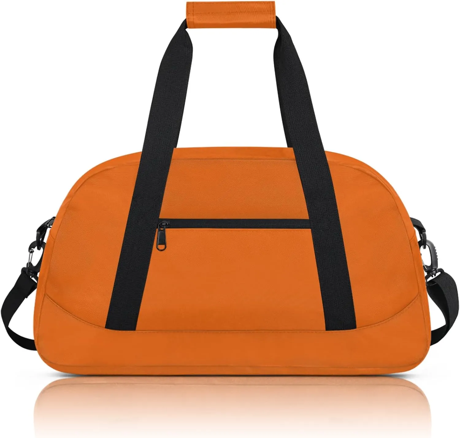 Orange Small Gym Bag 18 inch Carry On Duffel Bag for Weekender Travel Sports Workout Yoga Gymnastics Dance Ballet