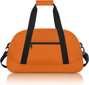 Orange Small Gym Bag 18 inch Carry On Duffel Bag for Weekender Travel Sports Workout Yoga Gymnastics Dance Ballet