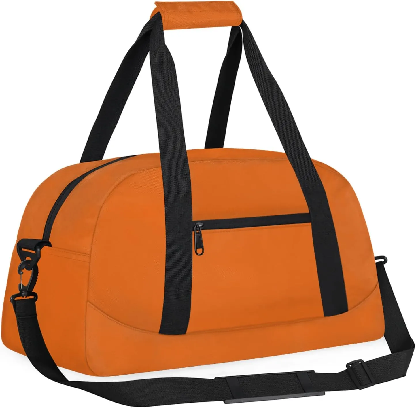 Orange Small Gym Bag 18 inch Carry On Duffel Bag for Weekender Travel Sports Workout Yoga Gymnastics Dance Ballet
