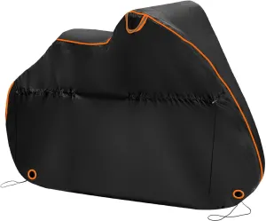 Outdoor Bicycle Covers Waterproof Storage Transport Rack Bike Cover,Rain Dust Resistant Wind Proof Lock Hole UV Coated,83L x 41W x 35H Inch (Black)