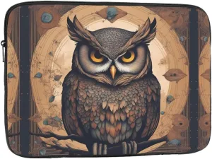 Owl Beliefs Pattern Shockproof Portable Laptop 17 inch Sleeve Bag for Men and Women - Ideal for Business Travel, School, and Daily Use