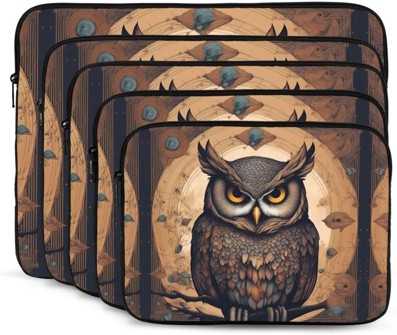 Owl Beliefs Pattern Shockproof Portable Laptop 17 inch Sleeve Bag for Men and Women - Ideal for Business Travel, School, and Daily Use