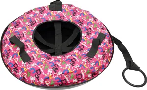 Oxford Cloth Inflatable Sledding Tube, Snow Sleds for Kids and Adult, Inflatable Sled, Winter Outdoor Skiing,(Black, Red),Load-Bearing Capacity of Up to 220.46-396.83 LBS,for Playgrounds