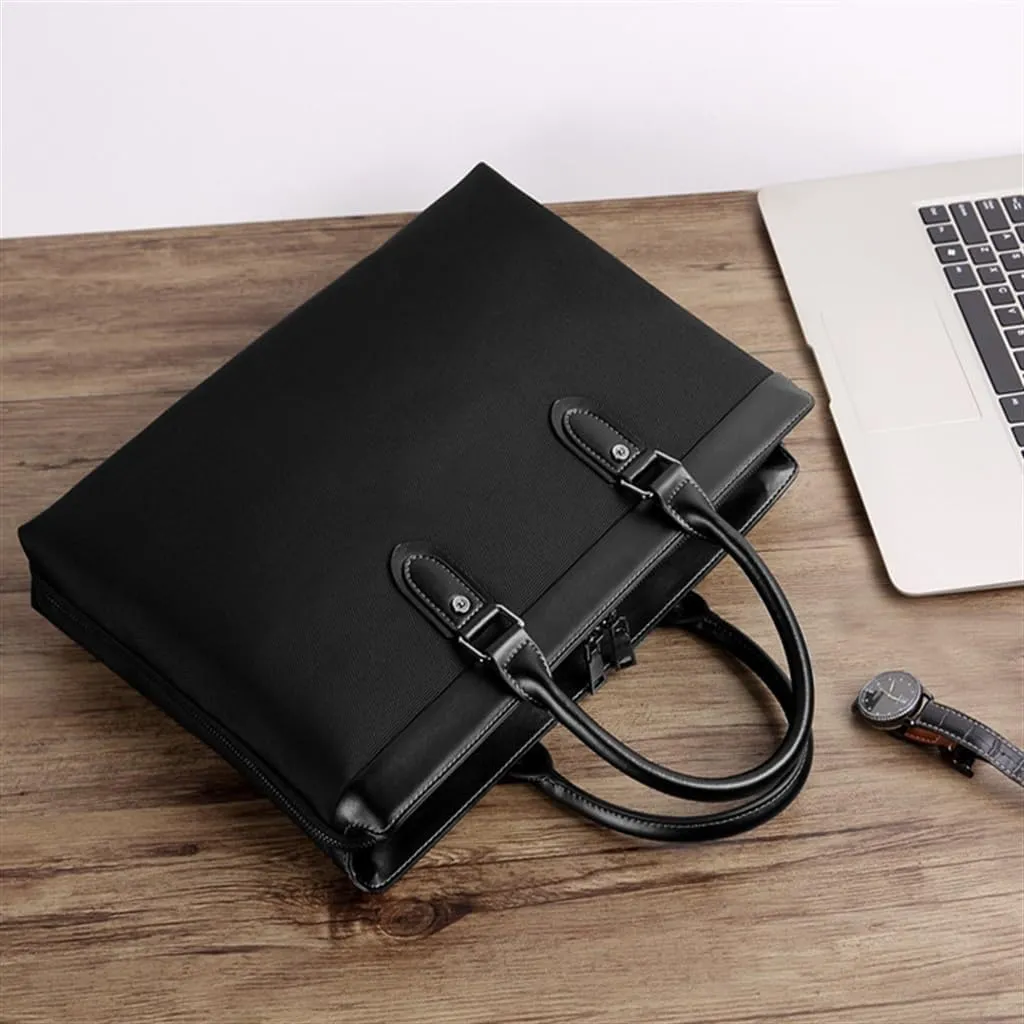 Oxford Cloth Men's Handbag Briefcase Office Business Document Bag Large Capacity Horizontal Laptop Bag