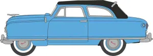 Oxford HO Scale Nash Rambler Custom Landau Convertible 1950 Strato Blue (Closed)