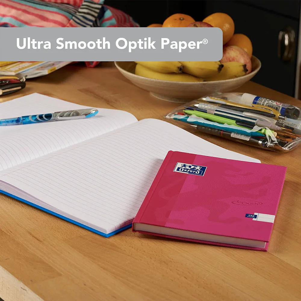 Oxford Touch Aqua A4 Hardback Casebound Notebook Ruled with Margin 192 Pages