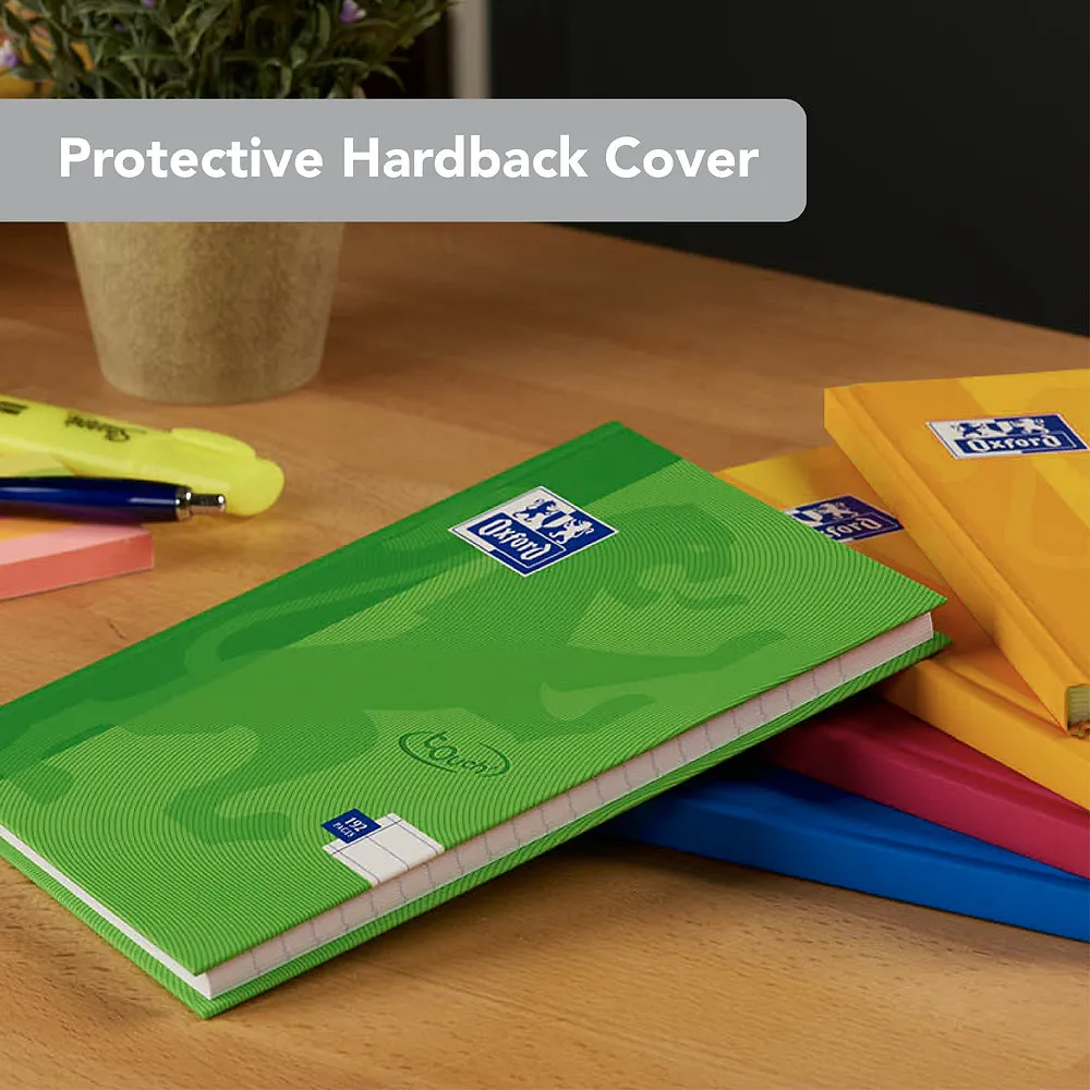 Oxford Touch Aqua A5 Hardback Casebound Notebook Ruled with Margin 192 Pages
