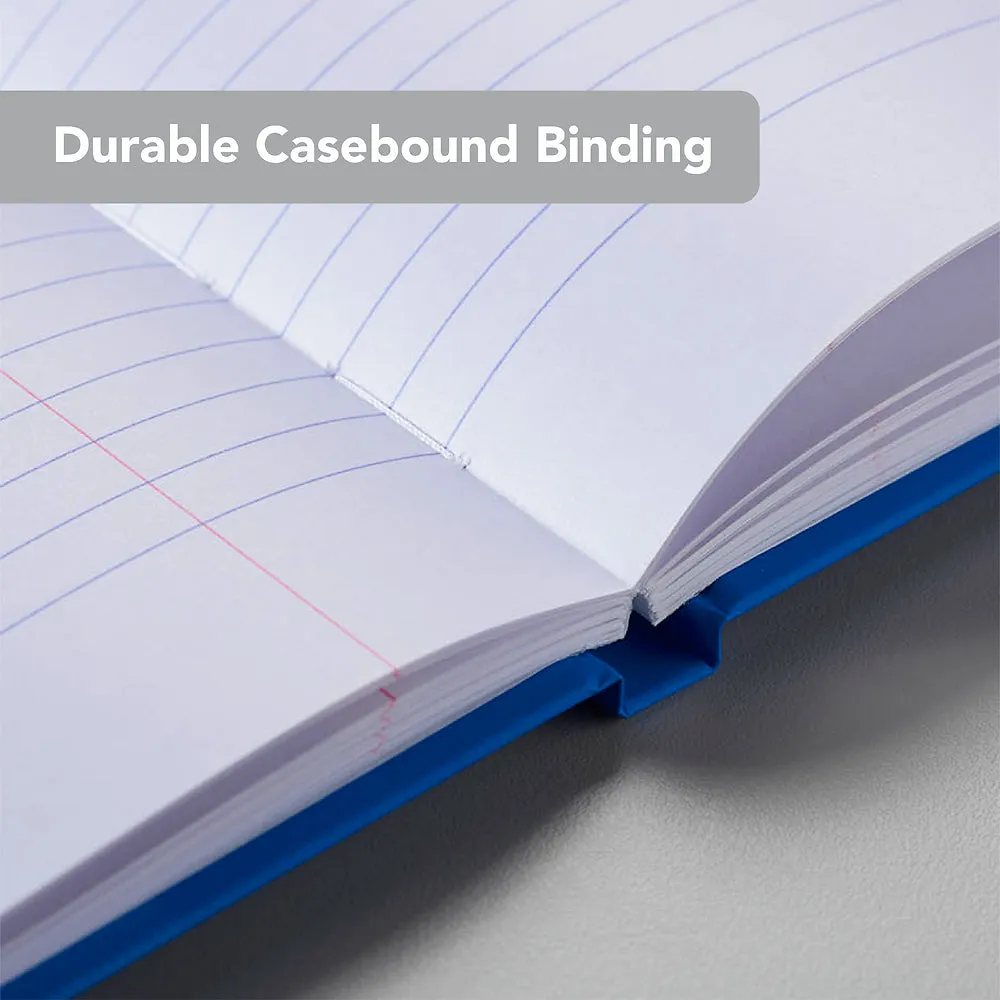 Oxford Touch Aqua A5 Hardback Casebound Notebook Ruled with Margin 192 Pages