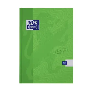 Oxford Touch Bright Green A5 Hardback Casebound Notebook Ruled with Margin 192 Pages