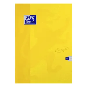 Oxford Touch  Yellow A4 Hardback Casebound Notebook Ruled with Margin 192 Pages