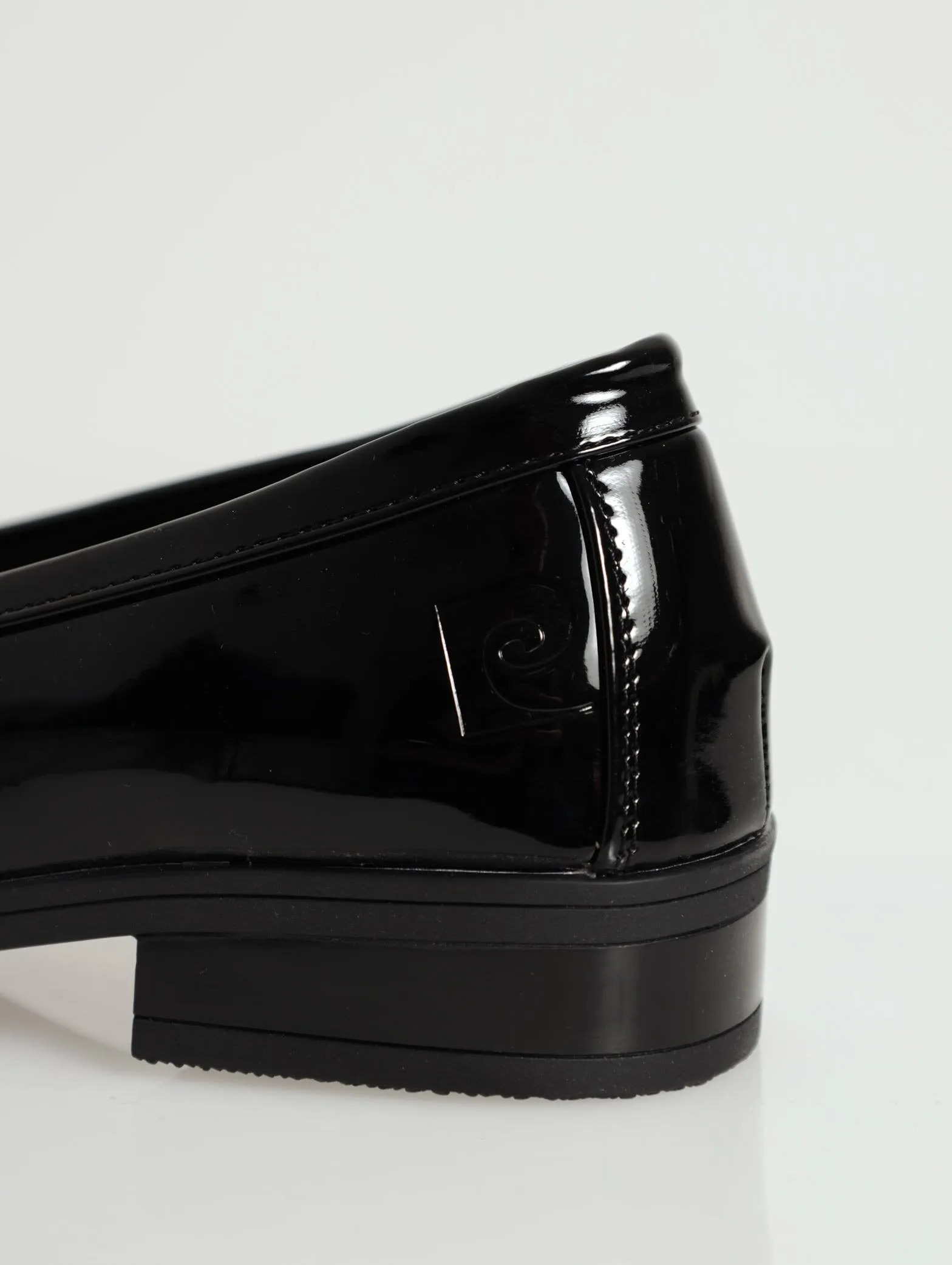 Patent Bow Detail Loafer - Black