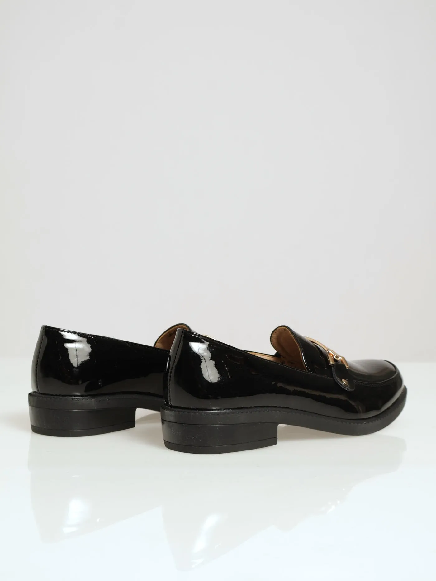 Patent Trim Loafer - Black