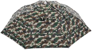 PATIKIL OD 37.4" Umbrella Hat, Oxford Fabric Folding Double Layer Sun Rain Cap with Adjustable Strip for Outdoor Hiking Fishing Work, Camo