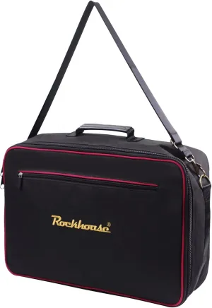 Pedal Board Carrying Bag Effect Pedal Bag Guitar Pedal Board Carry Bag Oxford Cloth Portable Zipper Handbag Shoulder Bag with Detachable Strap (Black)