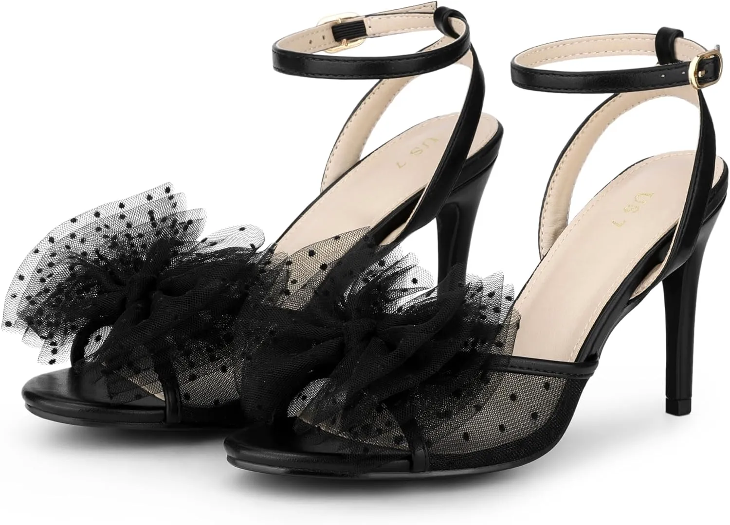 Perphy Bridal Heel Slingback Stiletto Heels Bow Wedding Shoes for Women