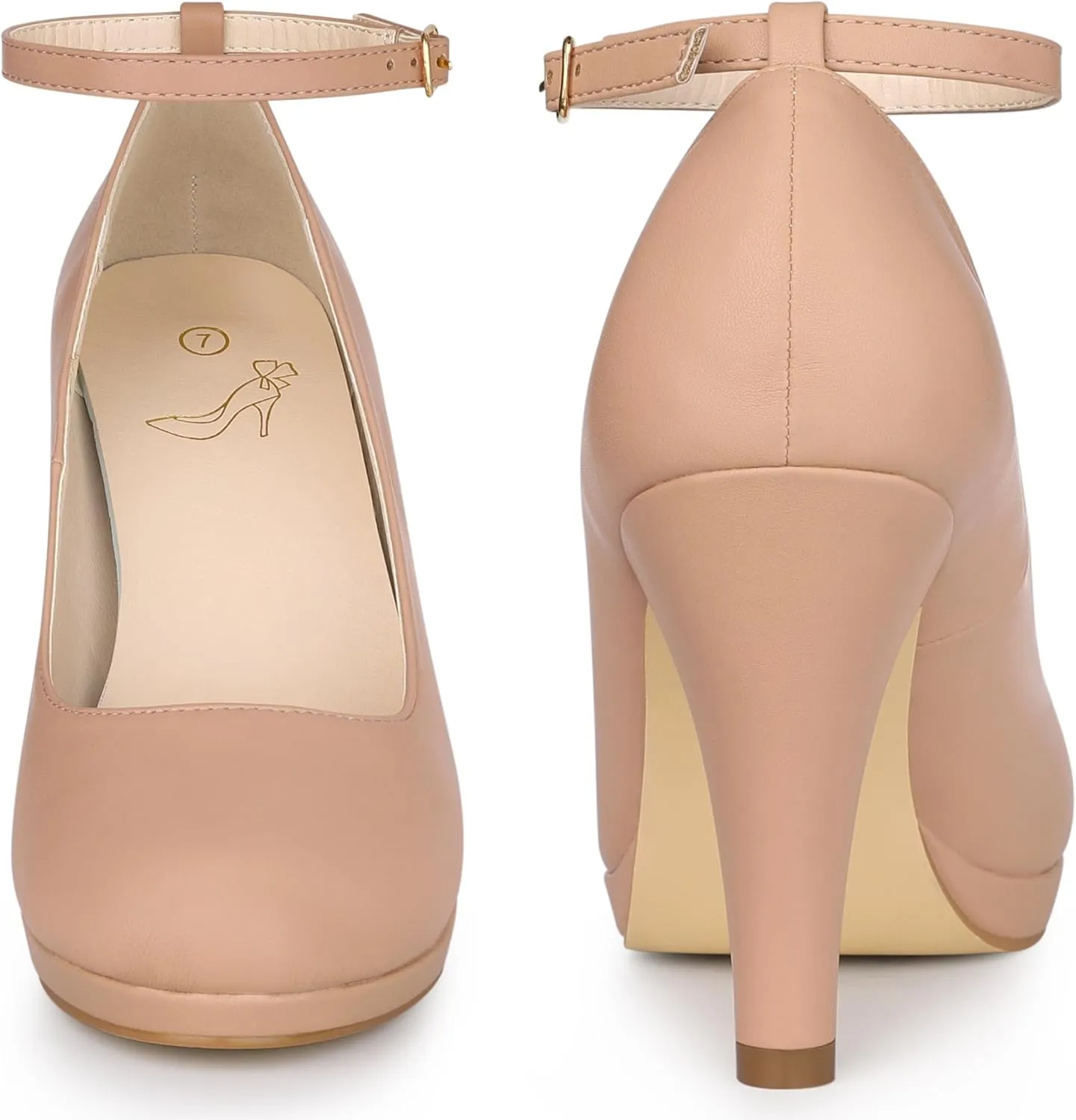 Perphy Mary Jane Platform Ankle Strap Stiletto Heel Pumps for Women