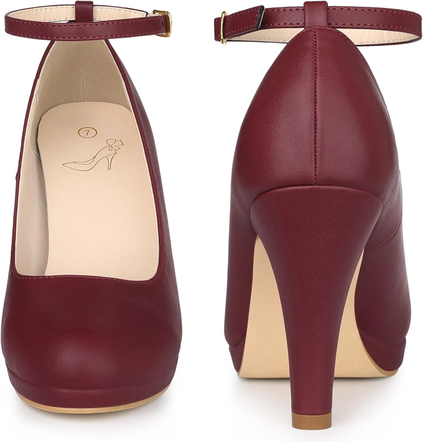 Perphy Mary Jane Platform Ankle Strap Stiletto Heel Pumps for Women