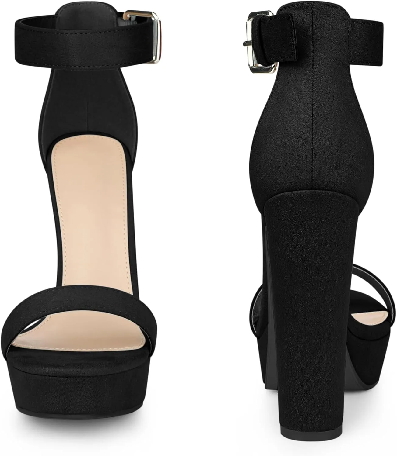 Perphy Platform High Heel Ankle Strap Chunky Heels Platform Heel Sandals for Women